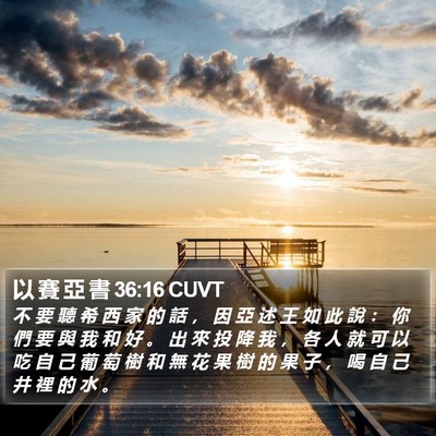 以 賽 亞 書 36:16 CUVT Bible Verse Image