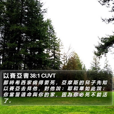 以 賽 亞 書 38:1 CUVT Bible Verse Image