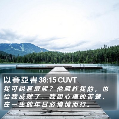 以 賽 亞 書 38:15 CUVT Bible Verse Image