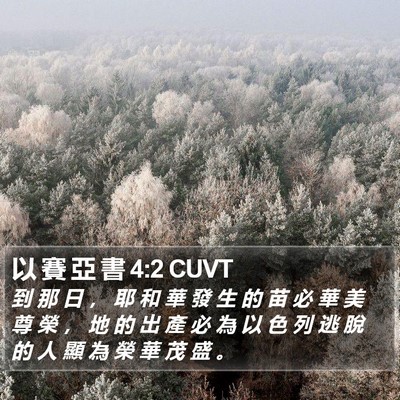 以 賽 亞 書 4:2 CUVT Bible Verse Image