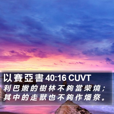 以 賽 亞 書 40:16 CUVT Bible Verse Image