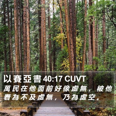 以 賽 亞 書 40:17 CUVT Bible Verse Image
