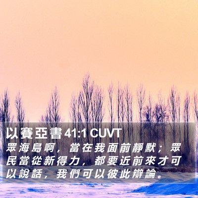 以 賽 亞 書 41:1 CUVT Bible Verse Image