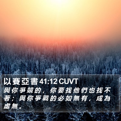 以 賽 亞 書 41:12 CUVT Bible Verse Image