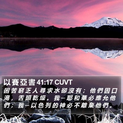 以 賽 亞 書 41:17 CUVT Bible Verse Image