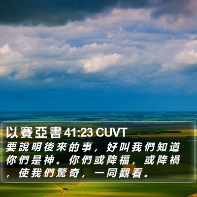 以 賽 亞 書 41:23 CUVT Bible Verse Image