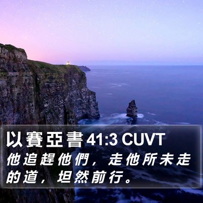 以 賽 亞 書 41:3 CUVT Bible Verse Image