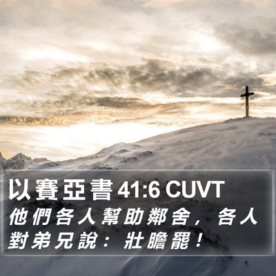 以 賽 亞 書 41:6 CUVT Bible Verse Image