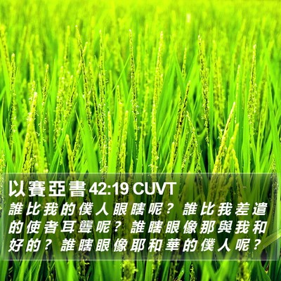 以 賽 亞 書 42:19 CUVT Bible Verse Image