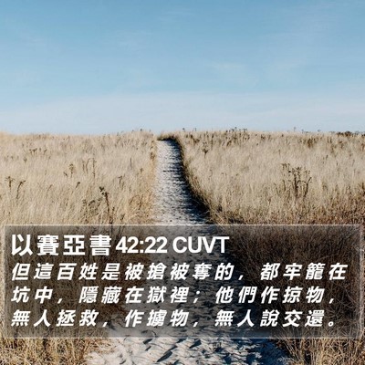 以 賽 亞 書 42:22 CUVT Bible Verse Image