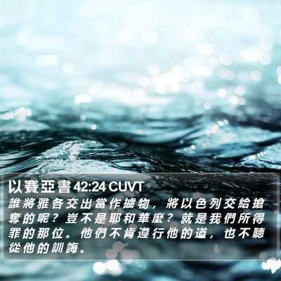 以 賽 亞 書 42:24 CUVT Bible Verse Image