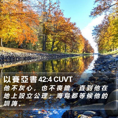 以 賽 亞 書 42:4 CUVT Bible Verse Image