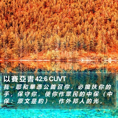 以 賽 亞 書 42:6 CUVT Bible Verse Image