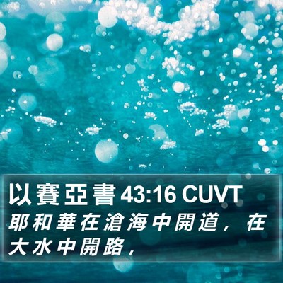 以 賽 亞 書 43:16 CUVT Bible Verse Image