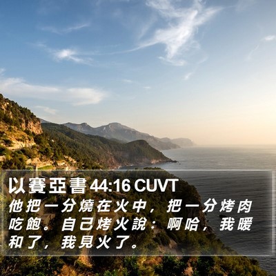 以 賽 亞 書 44:16 CUVT Bible Verse Image