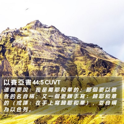 以 賽 亞 書 44:5 CUVT Bible Verse Image