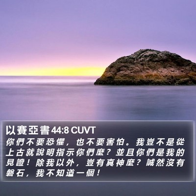 以 賽 亞 書 44:8 CUVT Bible Verse Image