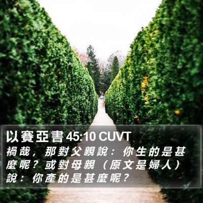 以 賽 亞 書 45:10 CUVT Bible Verse Image