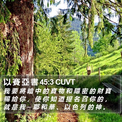 以 賽 亞 書 45:3 CUVT Bible Verse Image