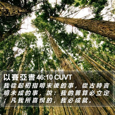 以 賽 亞 書 46:10 CUVT Bible Verse Image