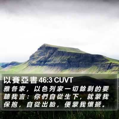 以 賽 亞 書 46:3 CUVT Bible Verse Image