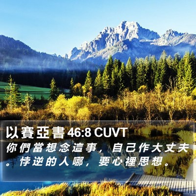 以 賽 亞 書 46:8 CUVT Bible Verse Image