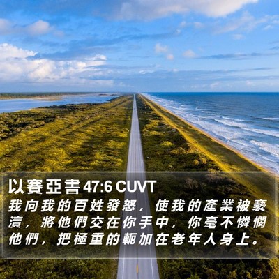 以 賽 亞 書 47:6 CUVT Bible Verse Image