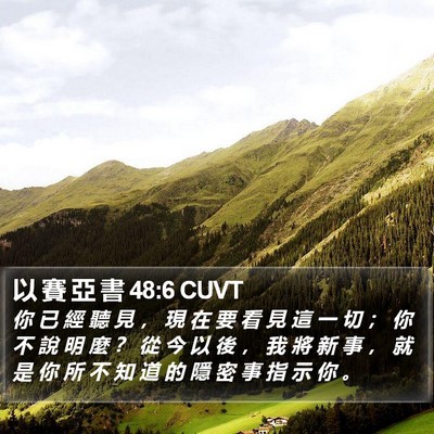 以 賽 亞 書 48:6 CUVT Bible Verse Image
