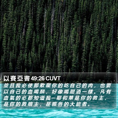 以 賽 亞 書 49:26 CUVT Bible Verse Image