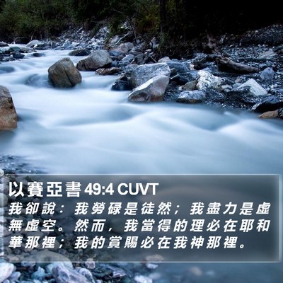 以 賽 亞 書 49:4 CUVT Bible Verse Image