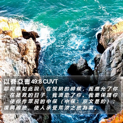 以 賽 亞 書 49:8 CUVT Bible Verse Image