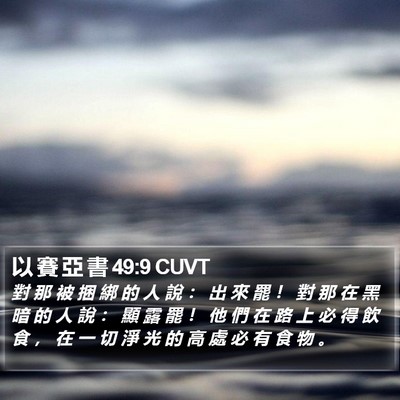 以 賽 亞 書 49:9 CUVT Bible Verse Image