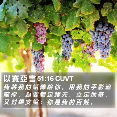 以 賽 亞 書 51:16 CUVT Bible Verse Image