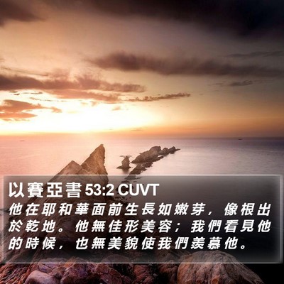 以 賽 亞 書 53:2 CUVT Bible Verse Image