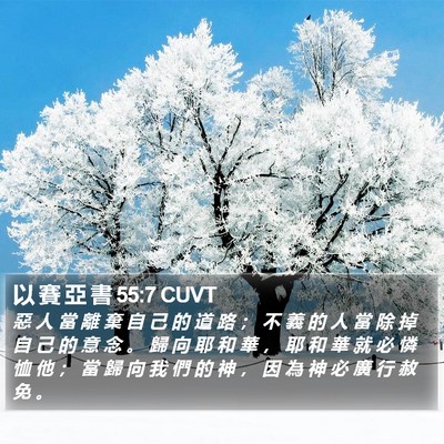 以 賽 亞 書 55:7 CUVT Bible Verse Image