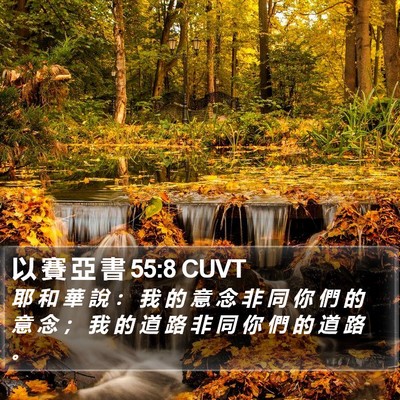 以 賽 亞 書 55:8 CUVT Bible Verse Image