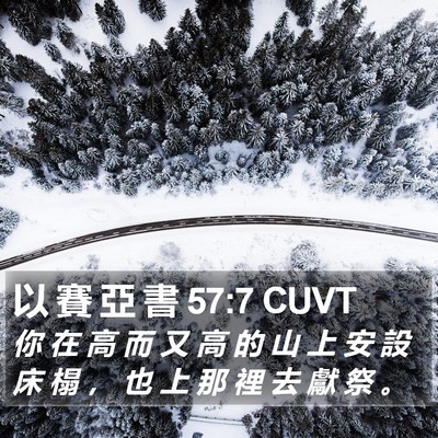 以 賽 亞 書 57:7 CUVT Bible Verse Image