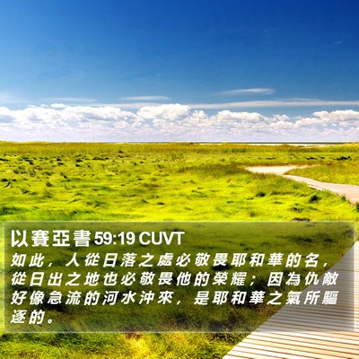 以 賽 亞 書 59:19 CUVT Bible Verse Image