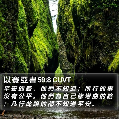 以 賽 亞 書 59:8 CUVT Bible Verse Image