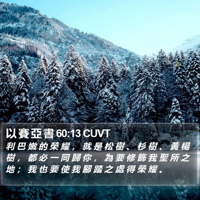 以 賽 亞 書 60:13 CUVT Bible Verse Image