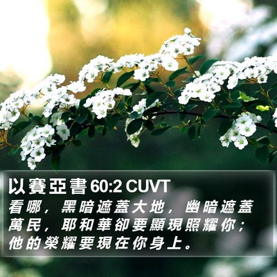 以 賽 亞 書 60:2 CUVT Bible Verse Image