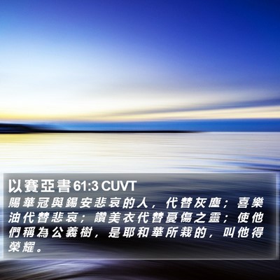 以 賽 亞 書 61:3 CUVT Bible Verse Image