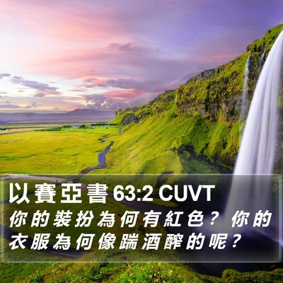 以 賽 亞 書 63:2 CUVT Bible Verse Image