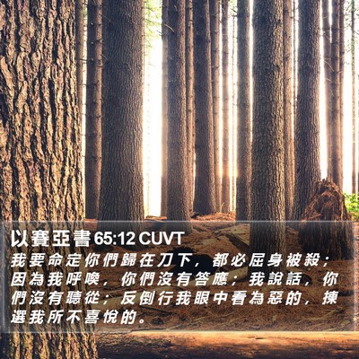 以 賽 亞 書 65:12 CUVT Bible Verse Image
