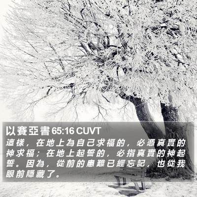 以 賽 亞 書 65:16 CUVT Bible Verse Image