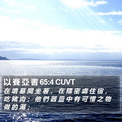 以 賽 亞 書 65:4 CUVT Bible Verse Image