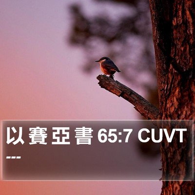 以 賽 亞 書 65:7 CUVT Bible Verse Image