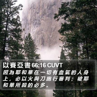 以 賽 亞 書 66:16 CUVT Bible Verse Image