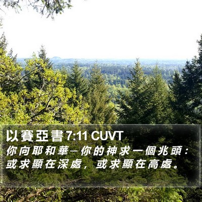 以 賽 亞 書 7:11 CUVT Bible Verse Image