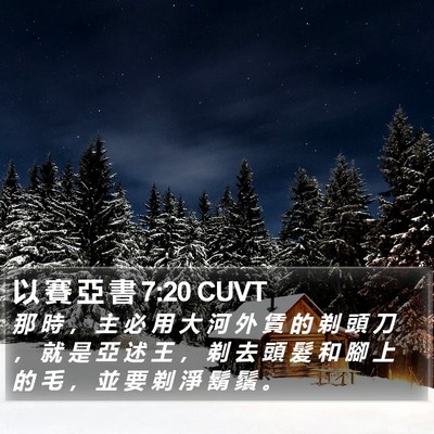 以 賽 亞 書 7:20 CUVT Bible Verse Image